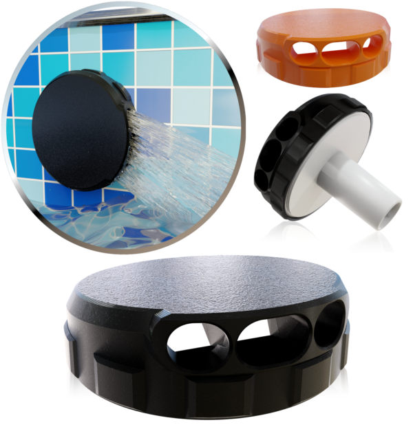 Pool Düse Triple, passend für Intex & Bestway, Einstromdüse, Einlaufdüse 82mm